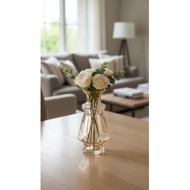 Emsan Rüya Vazo Bal 38 cm - Modern Dekoratif Cam Vazo