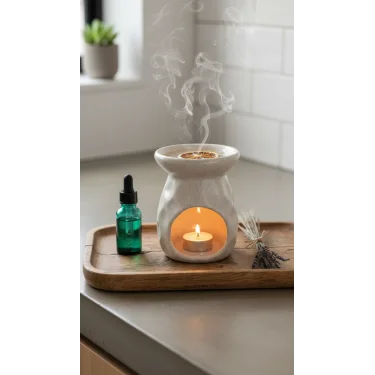 Eva Buhurdanlık simli beyaz