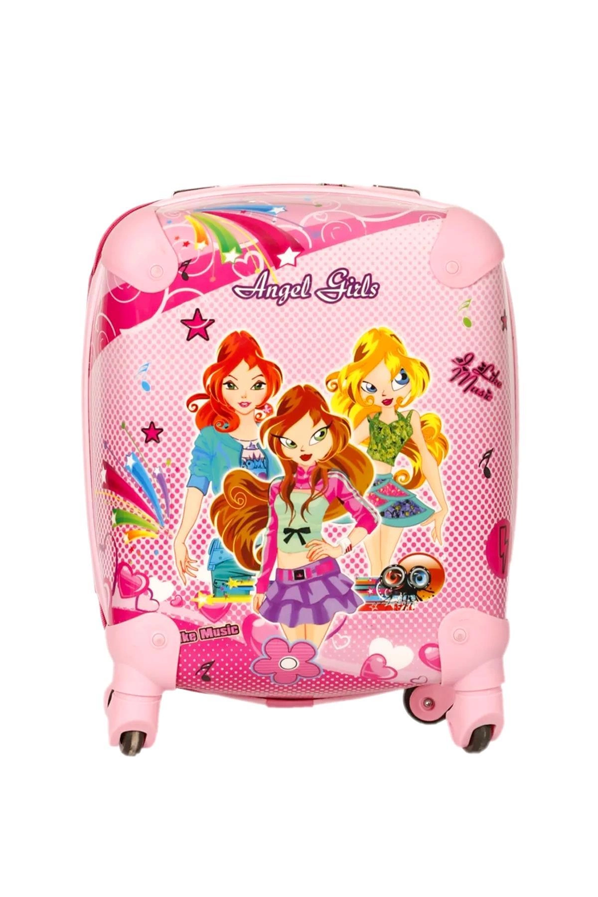 Angel Girls Premium Pink ABS Travel Suitcase
