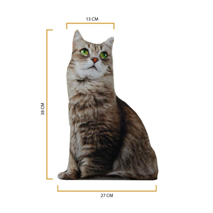 3d Dijital Baskılı Dekoratif Kedi Yastık Sibirya