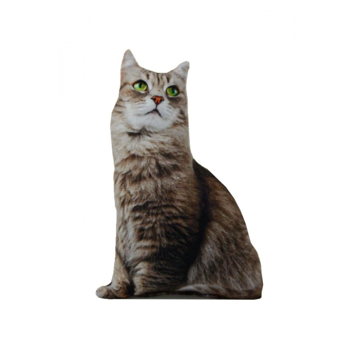 3d Dijital Baskılı Dekoratif Kedi Yastık Sibirya