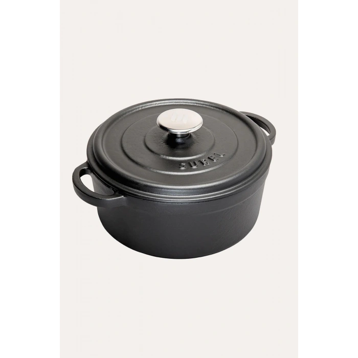 Sürel Siyah Demir Döküm Derin Tencere 24 Cm