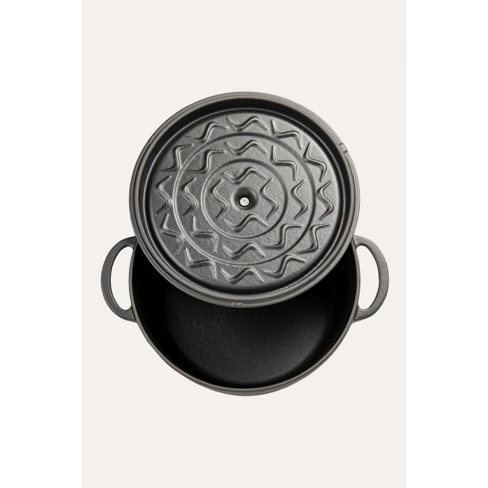 Sürel Siyah Demir Döküm Derin Tencere 24 Cm