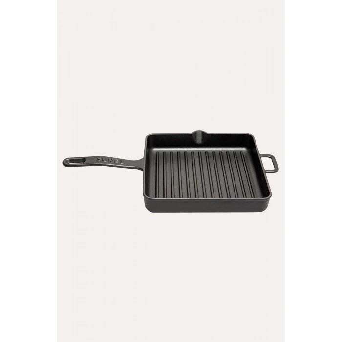 Sürel Siyah Kare Izgara Demir Döküm Tava 25 Cm