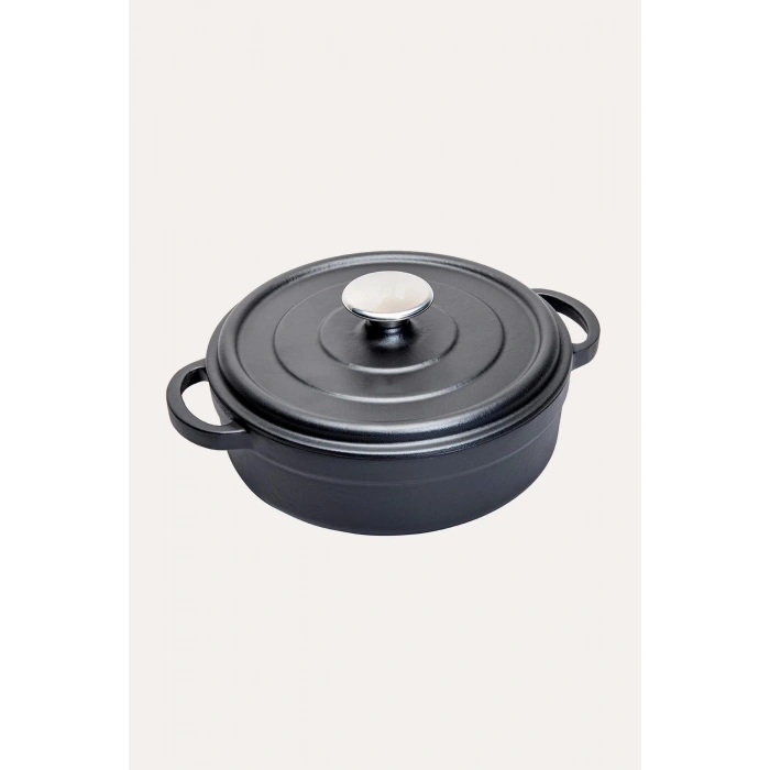 Sürel Siyah Demir Döküm Sığ Tencere 24 Cm