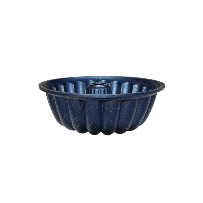 Hanımeli Döküm Kek Turta Kalıbı Mavi Renk 26 Cm