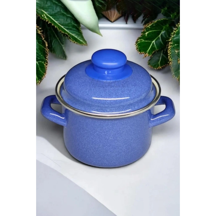 Emaye Mini Derin Tencere Seti 12 Cm 900 ml - 3 Renk Alana 1 Renk Bedava