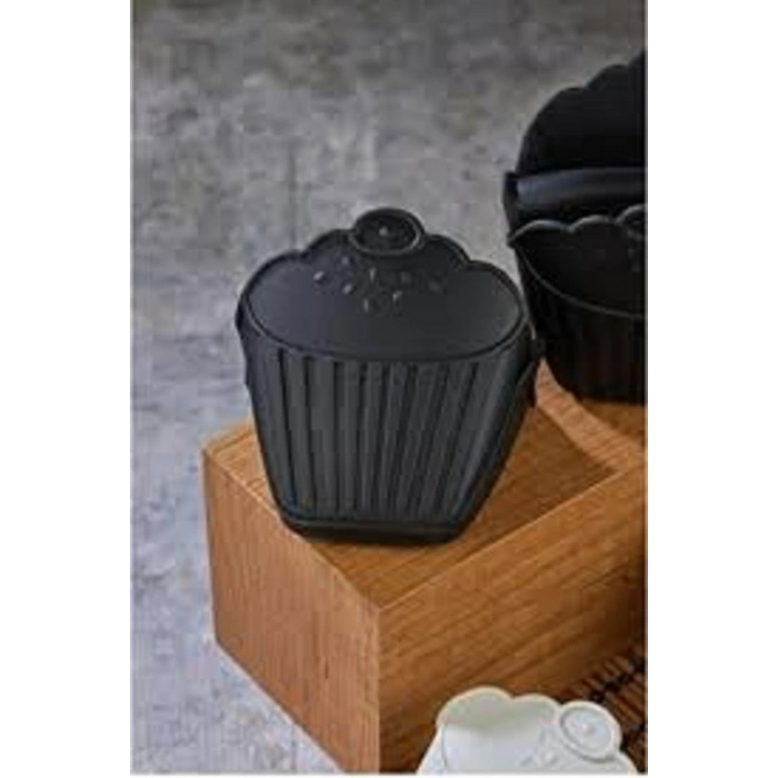 Silikon Fırın Eldiveni Isı Yalıtımlı Kaymaz Mikrodalga Fırın Tencere Tepsi Siyah