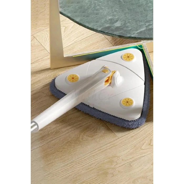 Sihirli Teleskobik Hazneli Üçgen Mikrofiber Mop Paspas Islak Kuru Duvar Tavan Fayans Parke Te