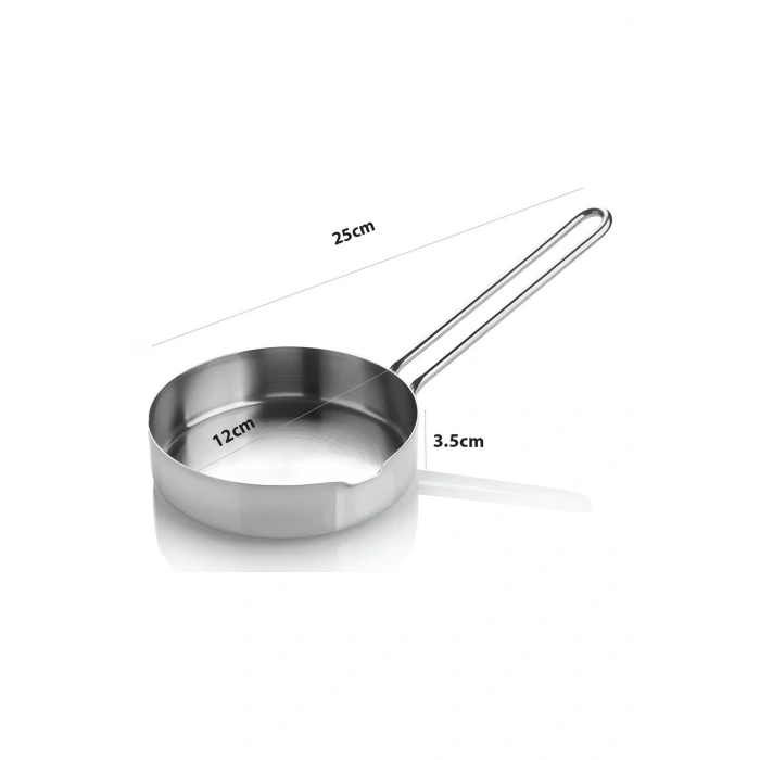 12 Cm Yuvarlak Paslanmaz Çelik Mini Yumurta & Sos Tavası