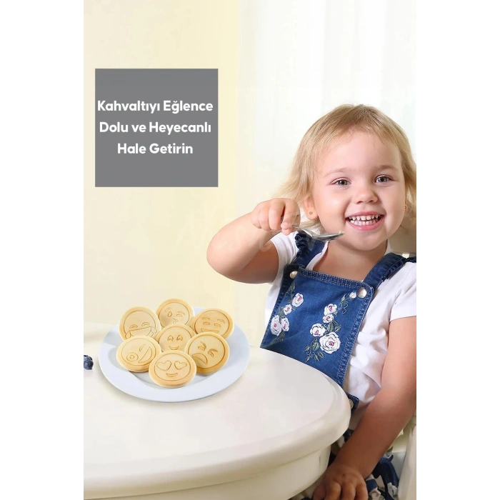 Emoji Gülen Yüz Alüminyum Döküm Granit Kaplama Pankek Tavası 28 Cm