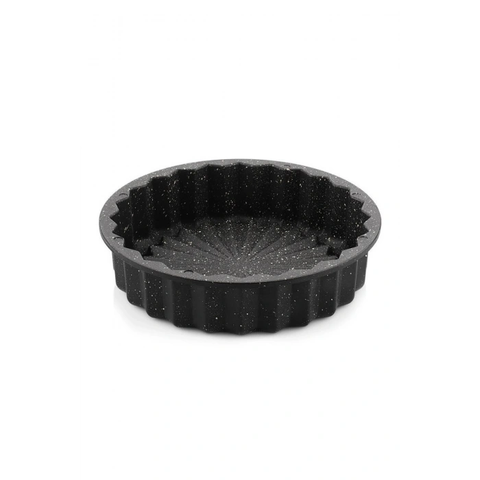 Hanımeli Yuvarlak Siyah Döküm Kek Turta Kalıbı 28cm