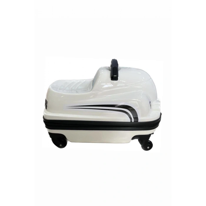 ABS Sürülebilir Çocuk Valizi Beyaz