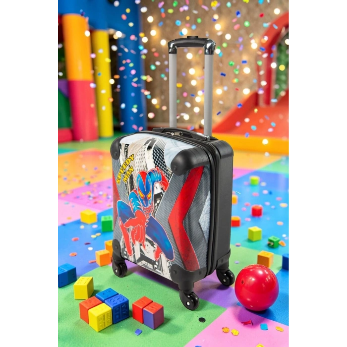 Örümcek Adam Speedy Man Erkek Çocuk Valizi – Siyah