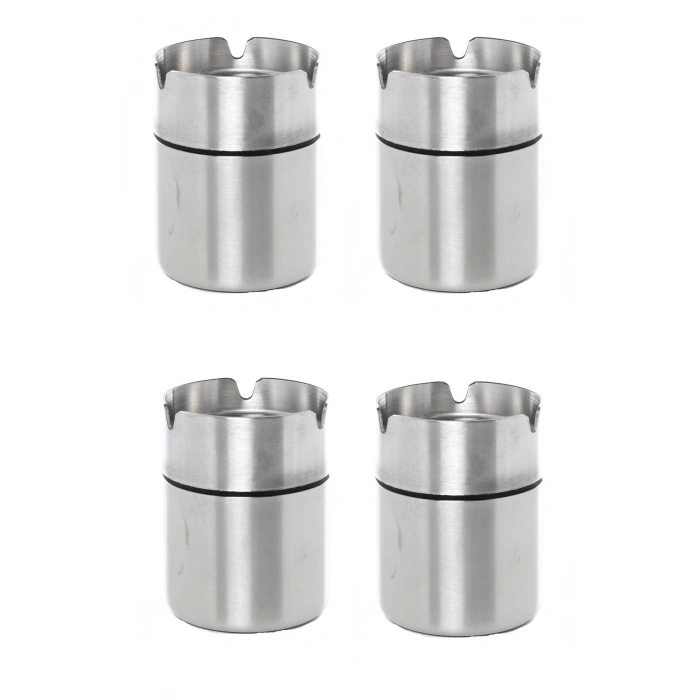 Paslanmaz Oto Küllük Dekoratif Küllük Metal Küllük Kokusuz Küllük 4 Adet