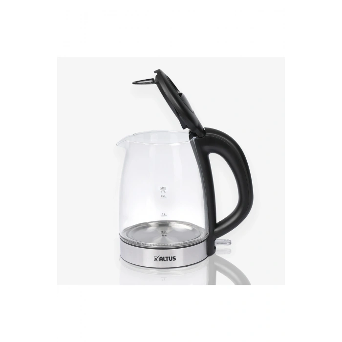 Al 4064 C 1.7 L Cam Kettle, 2200w, Led Işıklı, 360° Döner Taban, Otomatik Kapanma, Şık Tasarım