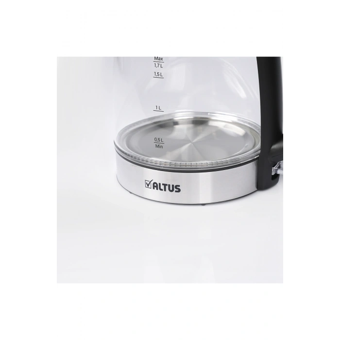 Al 4064 C 1.7 L Cam Kettle, 2200w, Led Işıklı, 360° Döner Taban, Otomatik Kapanma, Şık Tasarım