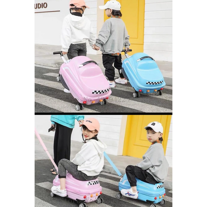 ABS Sürülebilir Çocuk Valizi Çok Renkli