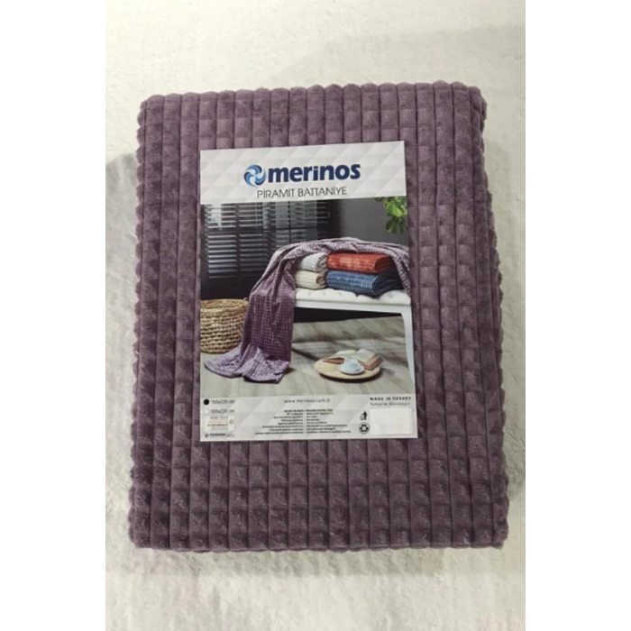 Merinos Çift Kişilik Battaniye Piramit Soft Renkler Nishev-p000075