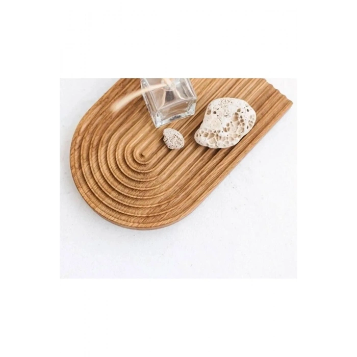 Gökkuşağı Sunum Tahtası Büyük Açık Kahve 30x18 Cm