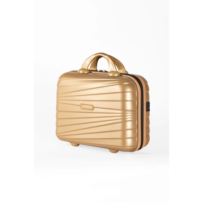 Gold Makyaj Çantası Darbelere Karşı Yüksek Koruma Yerli Üretim