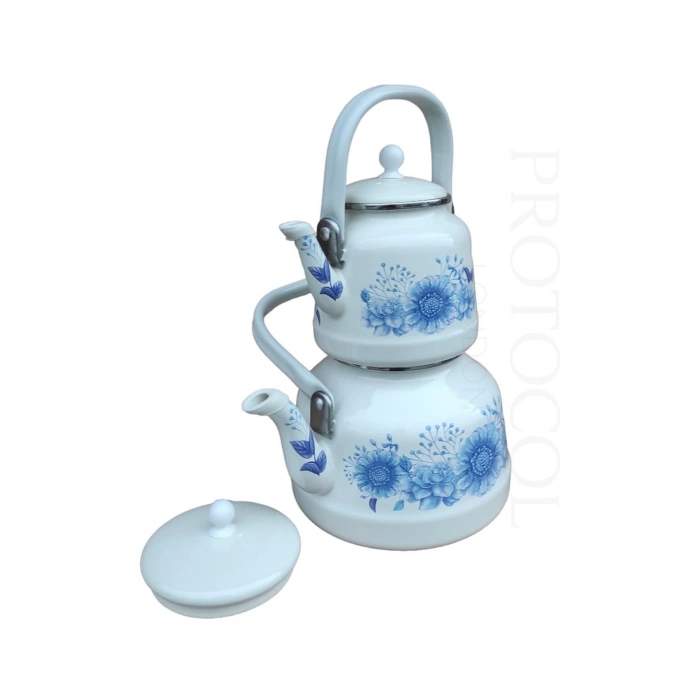 Italyan Lüks Emaye Çaydanlık Takımı