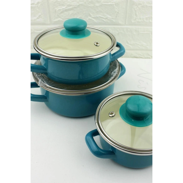 12/14/16 Cm Mini Emaye Tencere Seti -