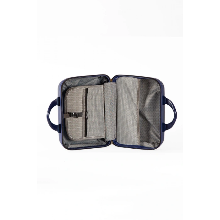 Lacivert Makyaj Çantası Darbelere Karşı Yüksek Koruma Yerli Üretim