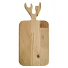 Geyikli Ahşap Sunum Ve Kesme Tahtası Açık Kahve