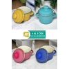 Emaye Mini Derin Tencere Seti 12 Cm 900 ml - 3 Renk Alana 1 Renk Bedava