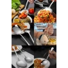 12li Lüks Servis Kaşığı Seti Büyük Boy Paslanmaz Çelik Kaşık Salata Pasta Yemek Servis Mutfa