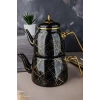 Elite Class Kırık Mermer Desenli Çaydanlık – Siyah