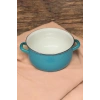 Emaye Derin Bombeli Yoğurt Tenceresi 24 Cm 5.5 Litre - Turkuaz