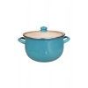 Emaye Derin Bombeli Yoğurt Tenceresi 24 Cm 5.5 Litre - Turkuaz
