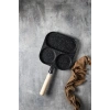 3 Bölmeli Granit Döküm Tava Pancake Yumurta Mücver Omlet Tavası