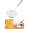 Çelik Lüx Paslanmaz Kızartma Kevgiri, Yağ Süzgeci, Çelik Tel Kepçe 13 Cm