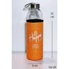 Kılıflı Cam Matara Suluk 500 ml - Turuncu