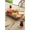 Kayın Dikdörtgen Ayaklı Kahvaltı Peynir Sunum Servis Tabağı