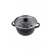 Kızartma Tenceresi Siyah 24 cm 4,5 lt