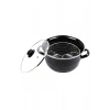 Kızartma Tenceresi Siyah 24 cm 4,5 lt