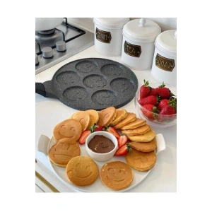 Gülenyüz Smile Döküm Granit Pankek Krep Tavası 27 CM