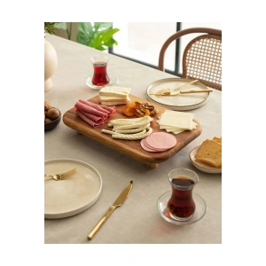 Dikdörtgen Ayaklı Kayın Sunum Tepsisi