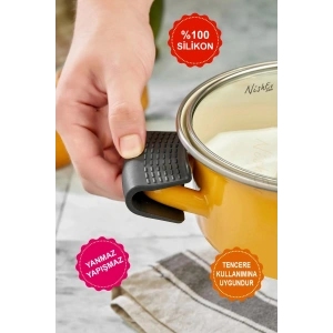 Yanmaz Yapışmaz Silikon Tencere Tutacağı Silikon Kulp Tutacak - 1 Adet Çift