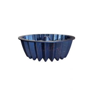 Hanımeli Döküm Kek Turta Kalıbı Mavi Renk 26cm