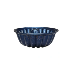 Hanımeli Döküm Kek Turta Kalıbı Mavi Renk 26 Cm