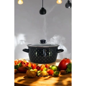 Kızartma Tenceresi Siyah Desenli 22 Cm 4,5 Lt