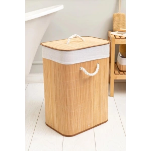 Bambu Kirli Çamaşır Sepeti Çok Amaçlı Düzenleme Oyuncak Sepeti Ipli Naturel Has