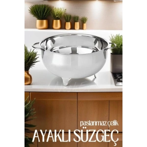 Lüx Çelik Ayaklı Süzgeç 25 Cm (MAKARNA & PİRİNÇ SÜZGECİ)