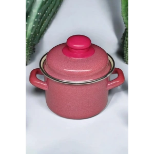 İtalyan Emaye Mini Derin Tencere 12 cm 900 ml – Kırmızı