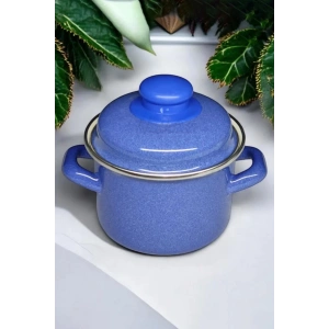 İtalyan Emaye Mini Derin Tencere 12 cm 900 ml – Mavi